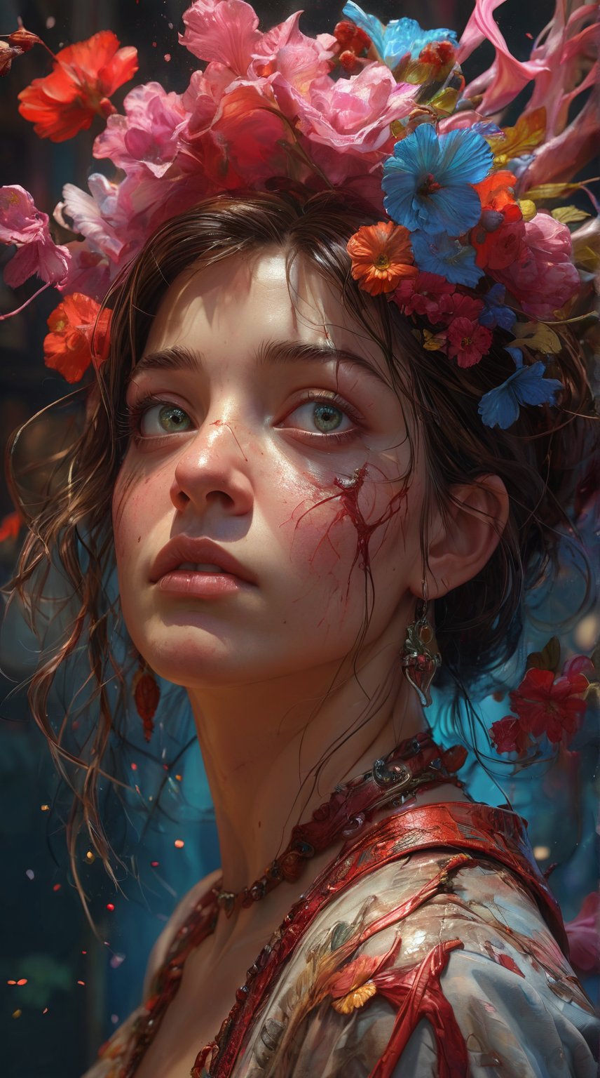 facial phenotype of turkish women from Andırın, brunette, dynamic background, 4k resolution, masterpiece, best quality, Photorealistic, whimsical, illustration by MSchiffer, cinematic lighting, Hyper detailed, atmospheric, vibrant, dynamic studio lighting, wlop, Glenn Brown, Carne Griffiths, Alex Ross, artgerm and james jean, spotlight, fantasy, surreal