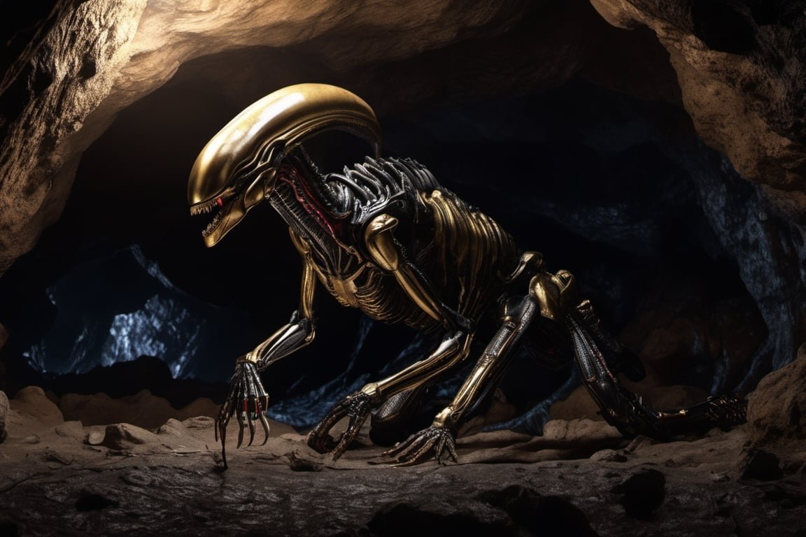 ultra Realisti4cExtreme Detailed,  Xenomorph,  spot light by bun on Tensor.Art