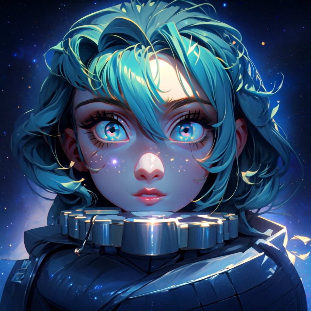 c.c,big_boobies,masterpiece,colorful,best quality,cute face, the background is a mountain like place where C.C is looking through a telescope seeing very cool looking galaxy like stars in midnight,detailed eyes,perfecteyes,