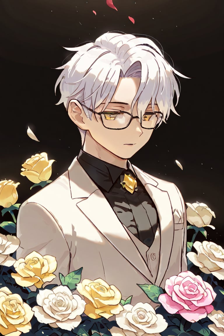 1boy,  flower,  formal by Narale_fujoshi_666 on Tensor.Art