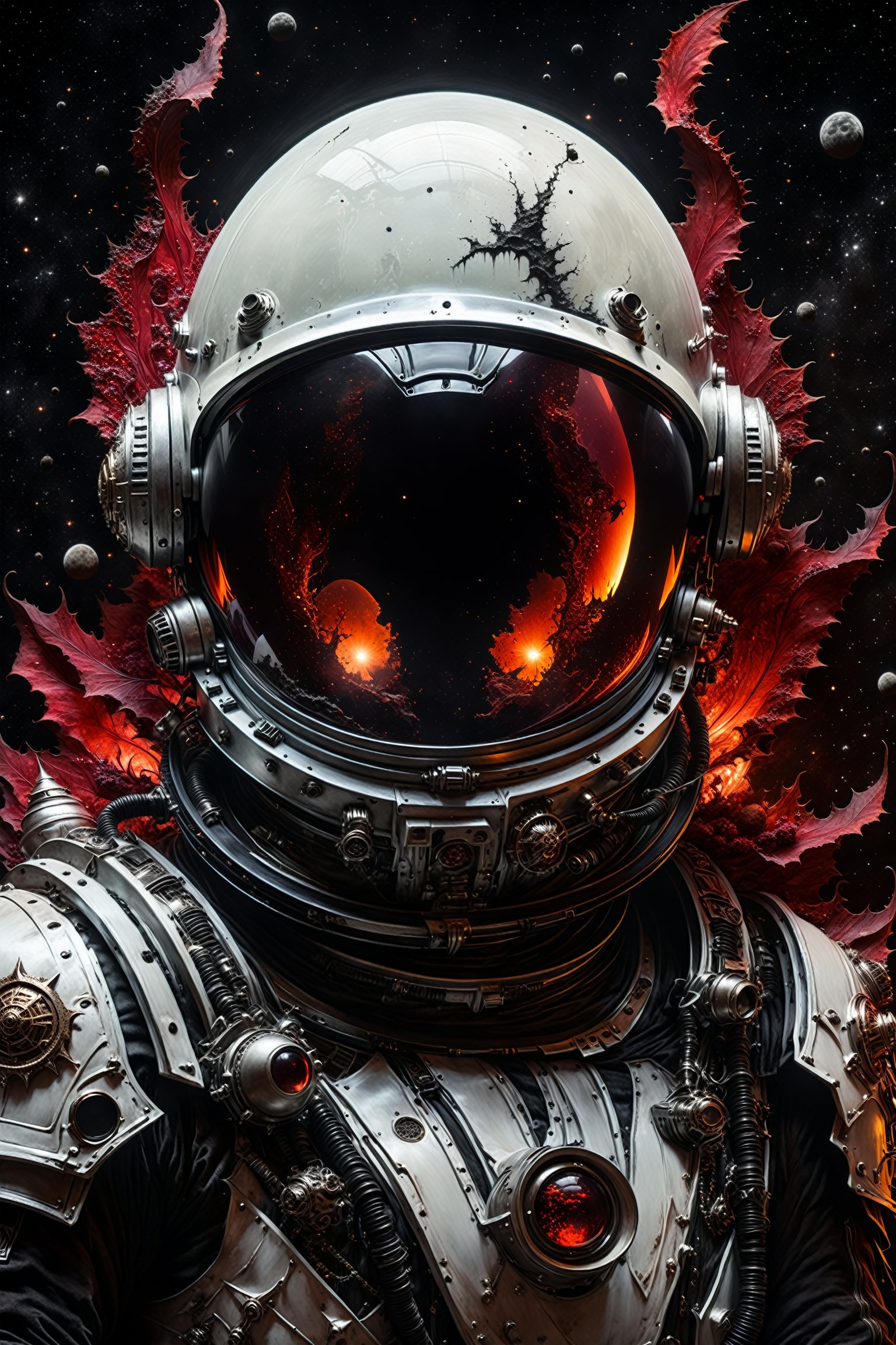 Ultra-wide-angle,  stempunk,  photorealistic medieval gothic shot of a Derailed closeup photo by REDVAPOR on Tensor.Art