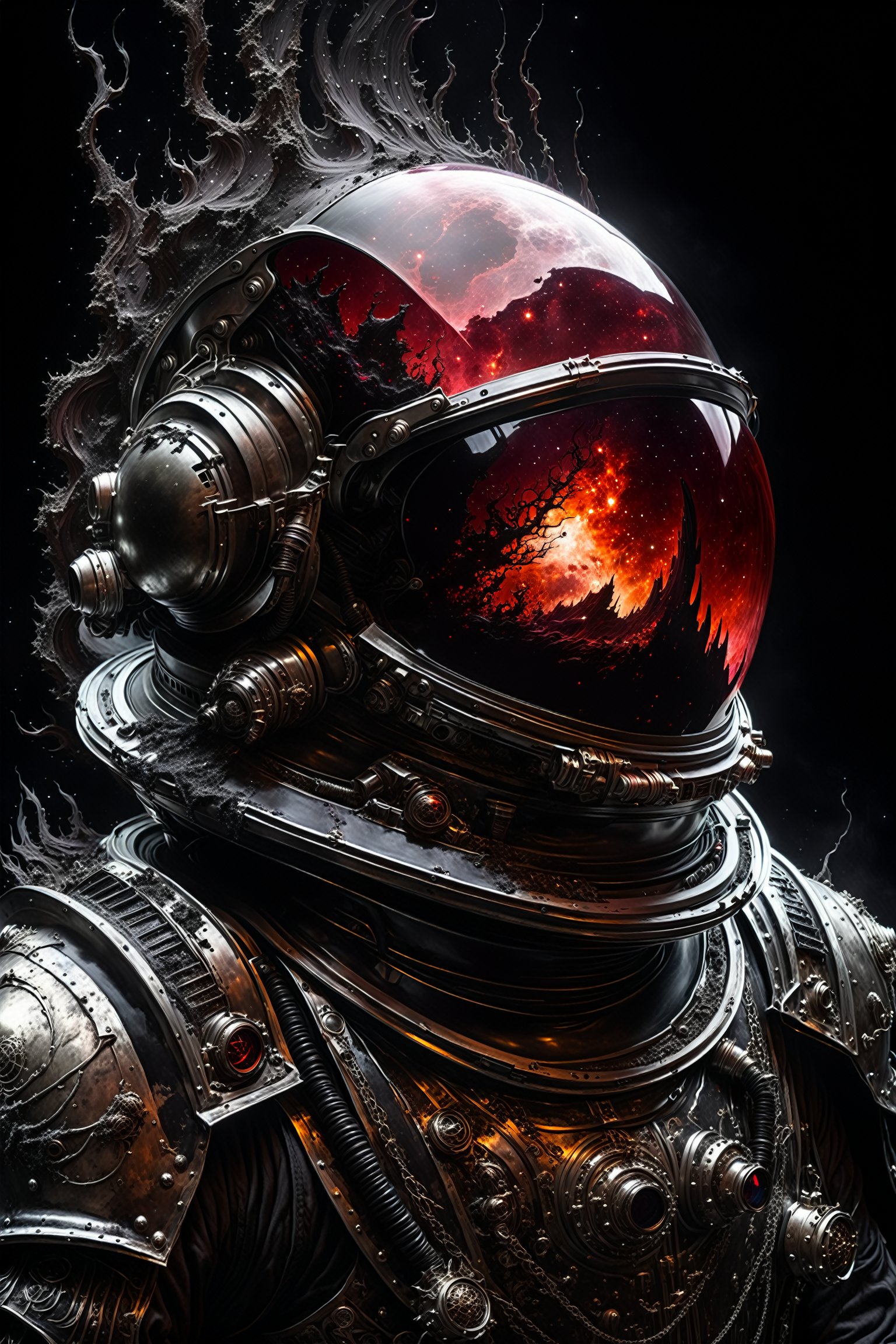 Ultra-wide-angle,  stempunk,  photorealistic medieval gothic shot of a Derailed closeup photo by REDVAPOR on Tensor.Art