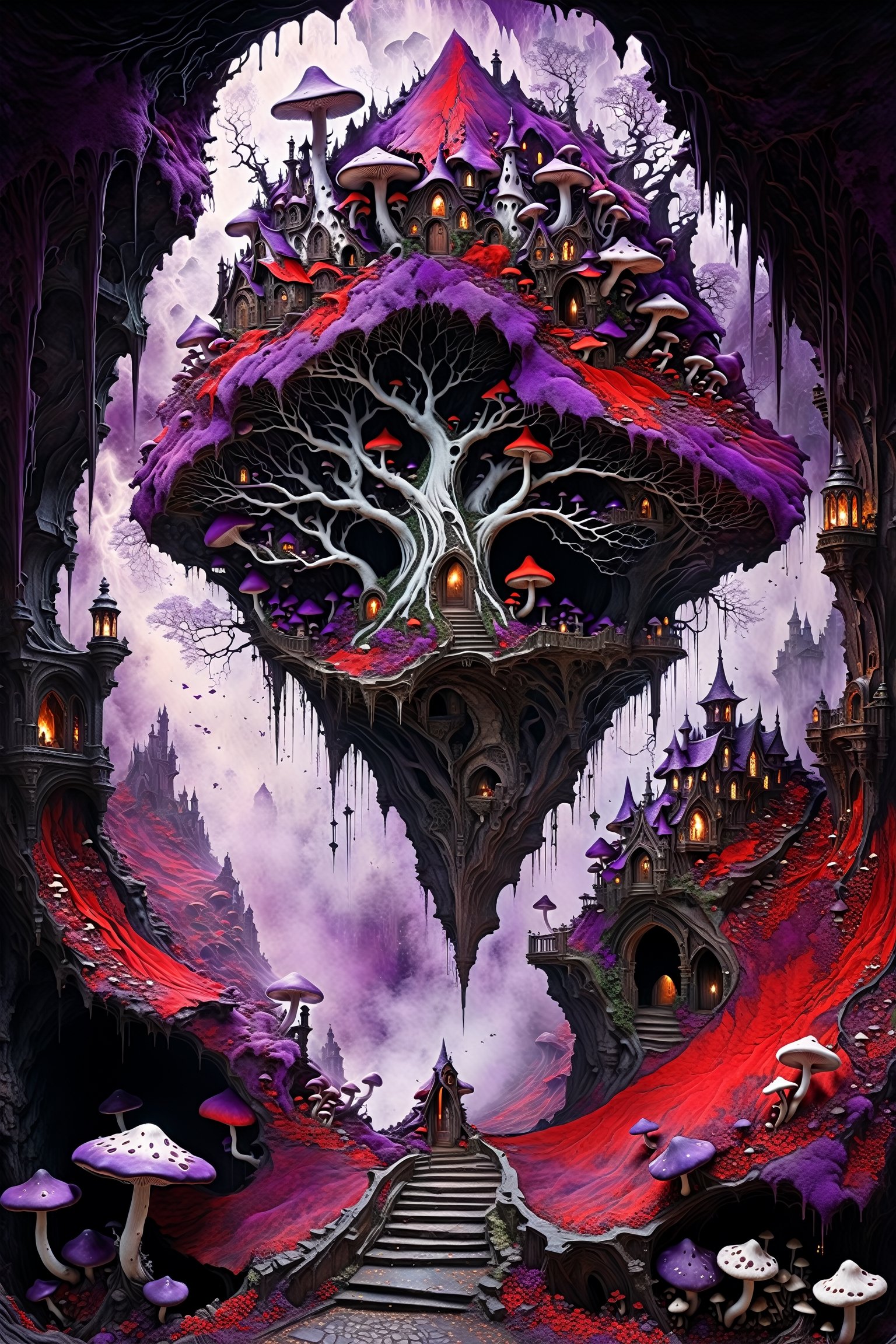 Ultra-wide-angle,  photorealistic medieval gothic steam punk shot of an exciting fusion between Spawn and ((A spiderweb an...