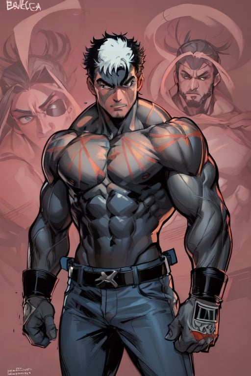 John Romita Jr.STYLE DRAWING,  MALE fighting game character,  as a character in BAKI by user_632881848158154590 on Tensor.Art