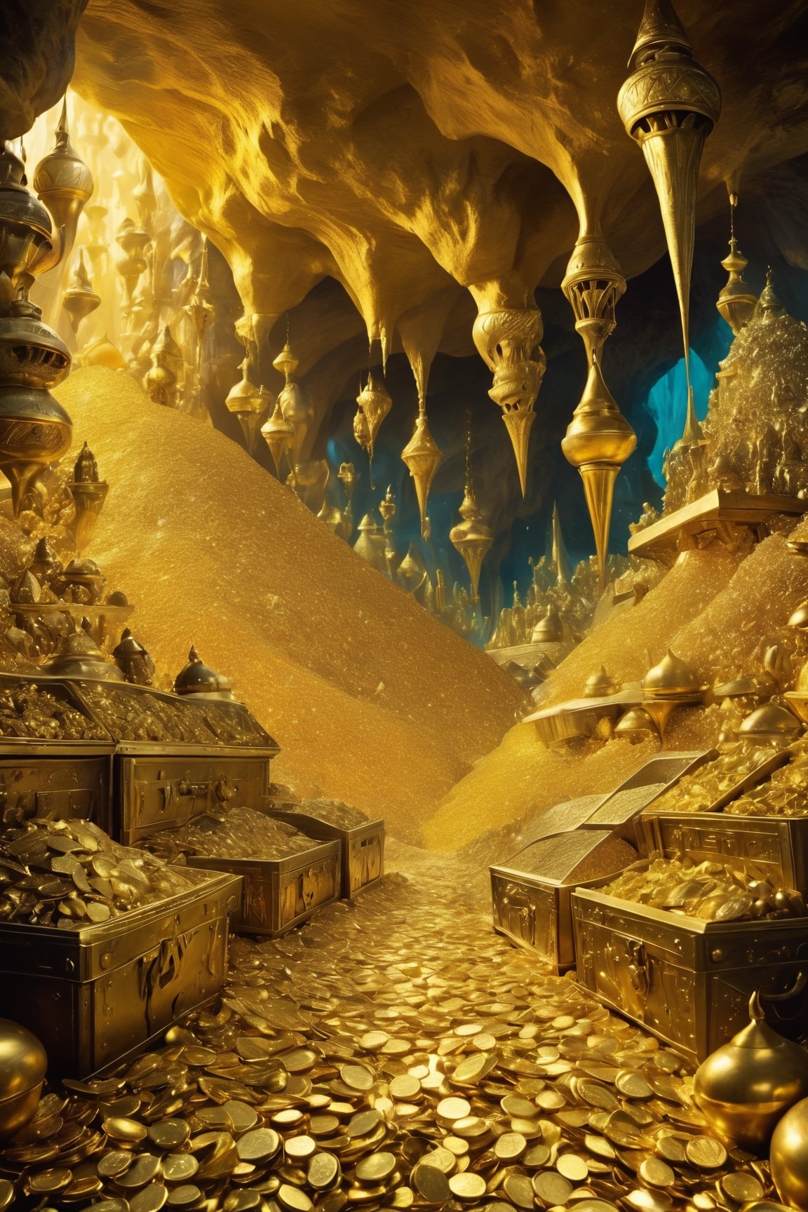 The worlds greatest horde of treasure ever collected,  epic proportions,  (colorful) by Untuned Paradox on Tensor.Art