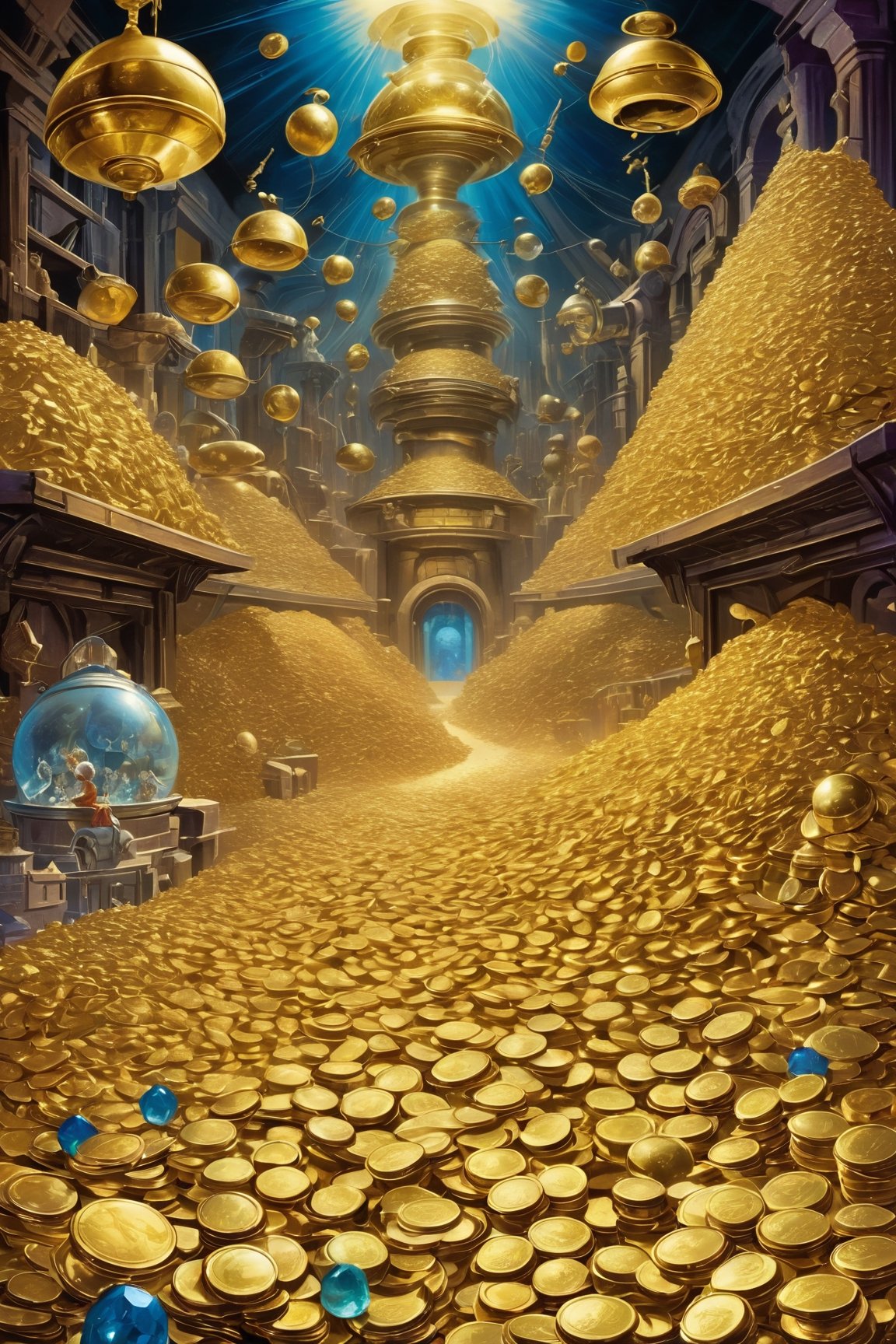 The worlds greatest horde of treasure ever collected,  epic proportions,  (colorful) by Untuned Paradox on Tensor.Art