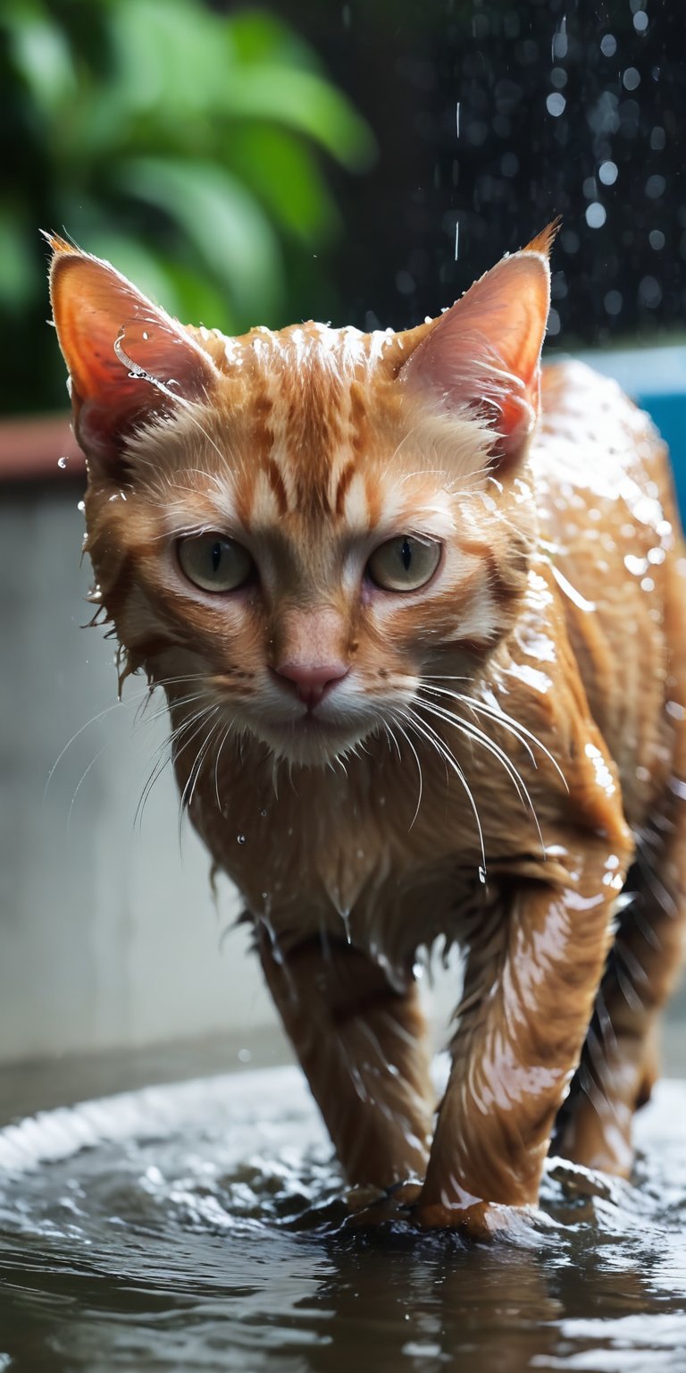A soaking wet pussycat by Untuned Paradox on Tensor.Art