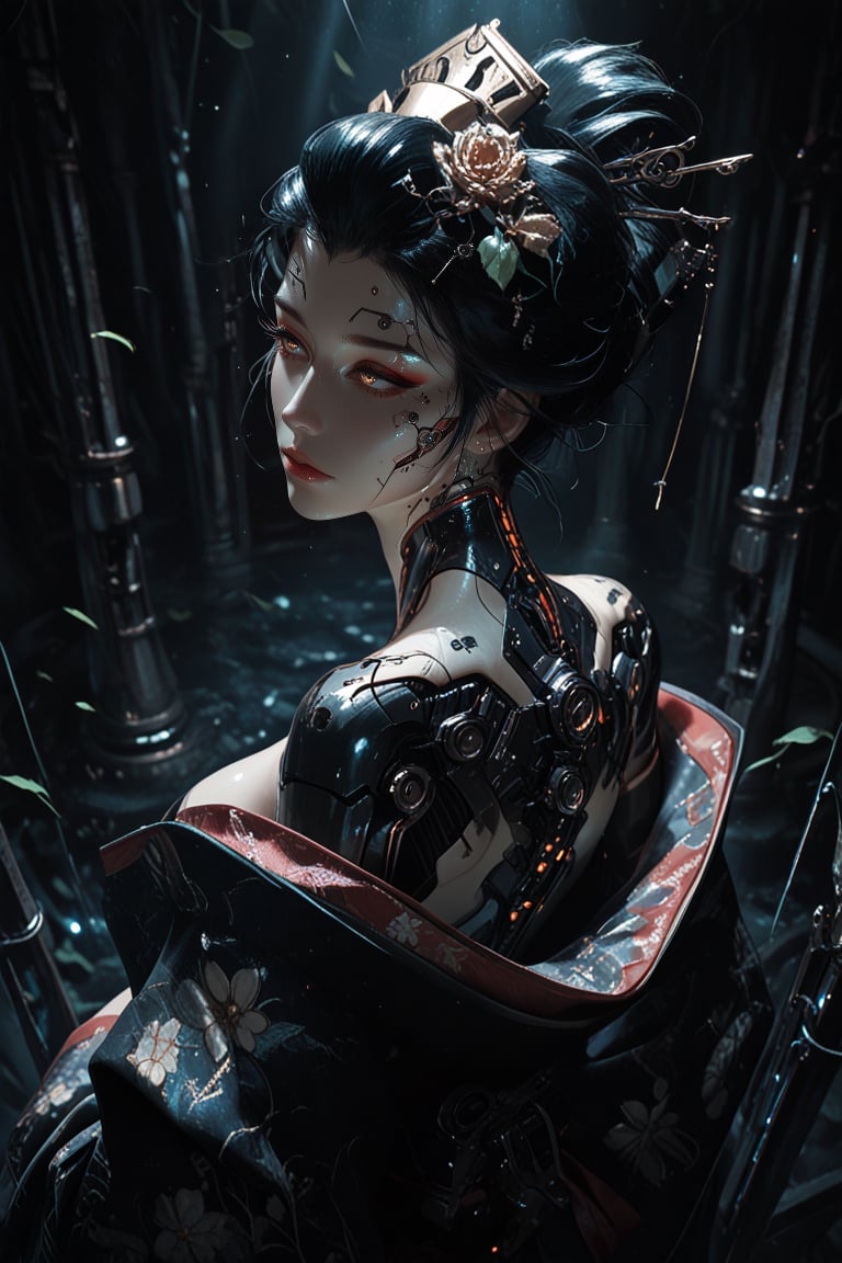 1girl,  cybernetic geisha android,  cyberpunk anime by ART IMAGINATION on Tensor.Art