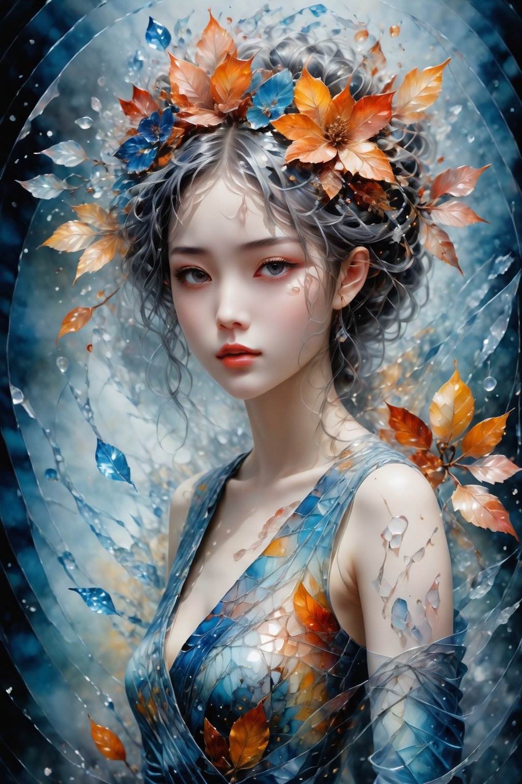 19 yo girl,  Made_of_pieces_broken_glass,  vivid by ART IMAGINATION on Tensor.Art