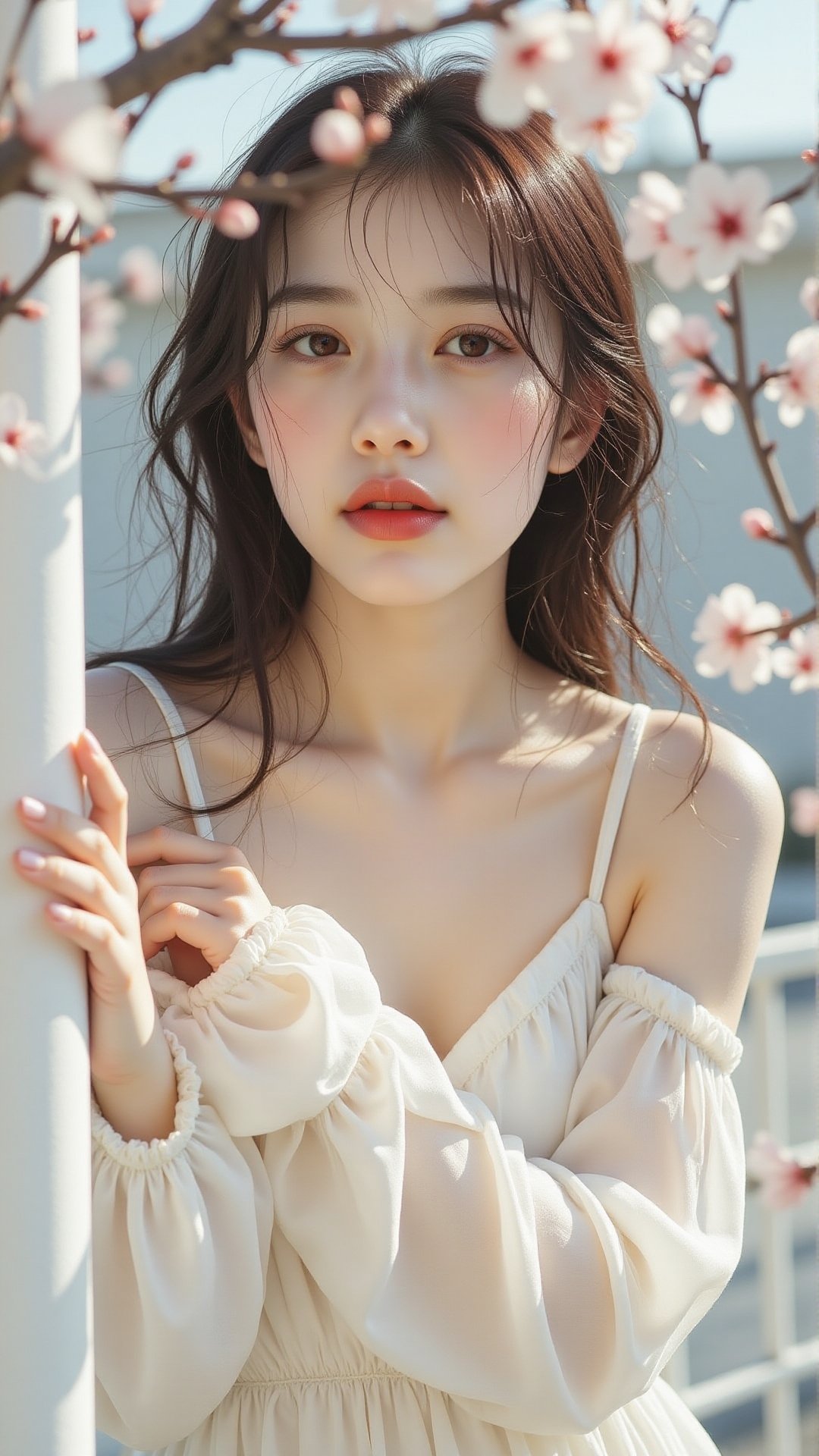 A beautiful young girl with an elegant and graceful figure,  fair,  smooth skin with a natural glow. Her thick by ART IMAG...