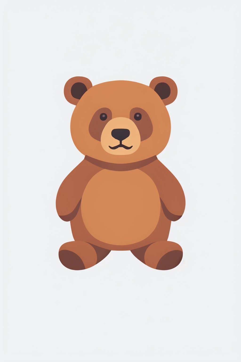  A simple plain vector Illustrator  symetrical bear