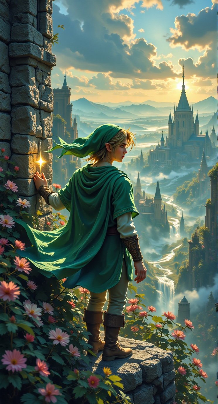 ((Masterpiece in maximum 4K resolution,  with a style inspired by the epic universe of Zelda Tears of the Kingdom,  fusing...