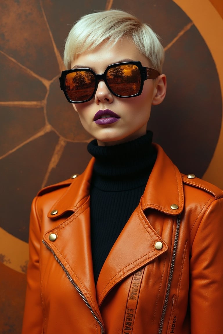 A hyper-detailed Lee Jeffries-inspired portrait capturing an avant-garde fashion moment with extraordinary textural comple...
