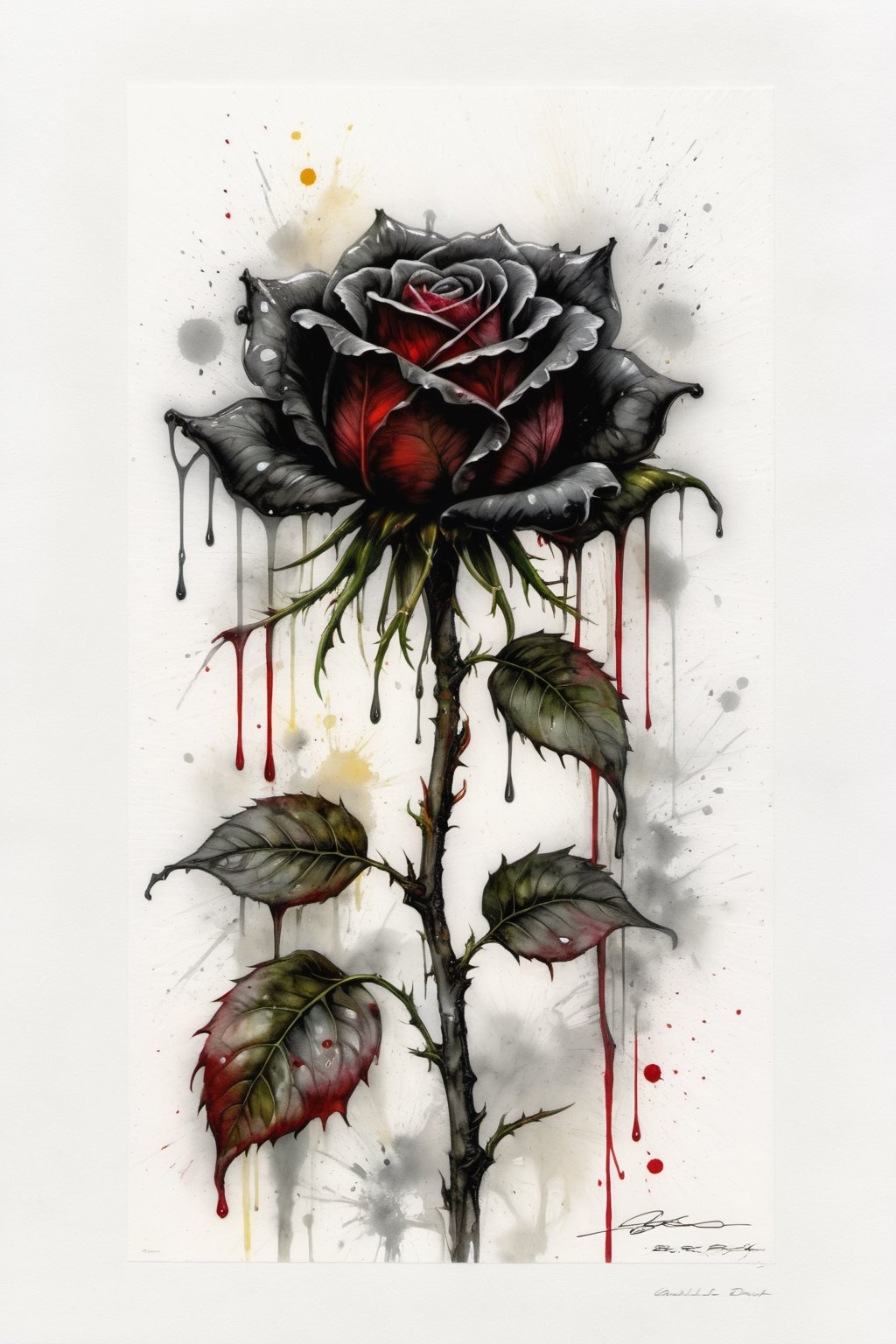 Cinematographic,  masterpiece. Using a mixed media approach combining oil paint,  pen and ink by ART IMAGINATION on Tensor...