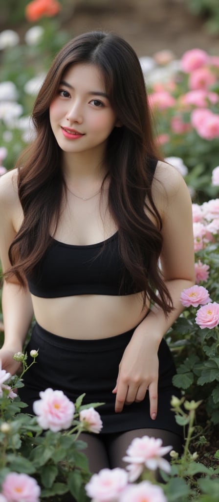 a pretty girl,  long hair,  dark hair by ART IMAGINATION on Tensor.Art