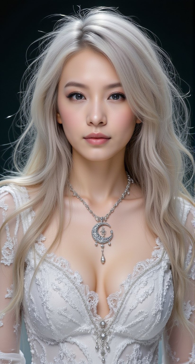 Name: Lyra Moonsong Appearance: Lyra is an ethereal presence,  with long,  white hair that cascades down her back like thr...