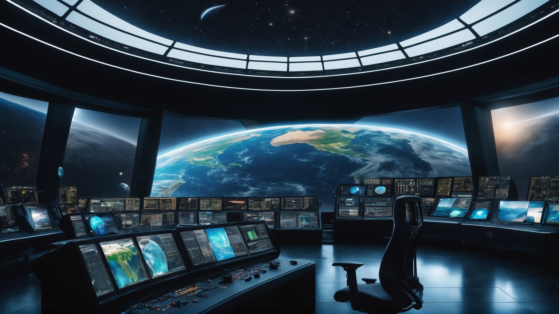 Spaceship control room image created by widi tensor art
