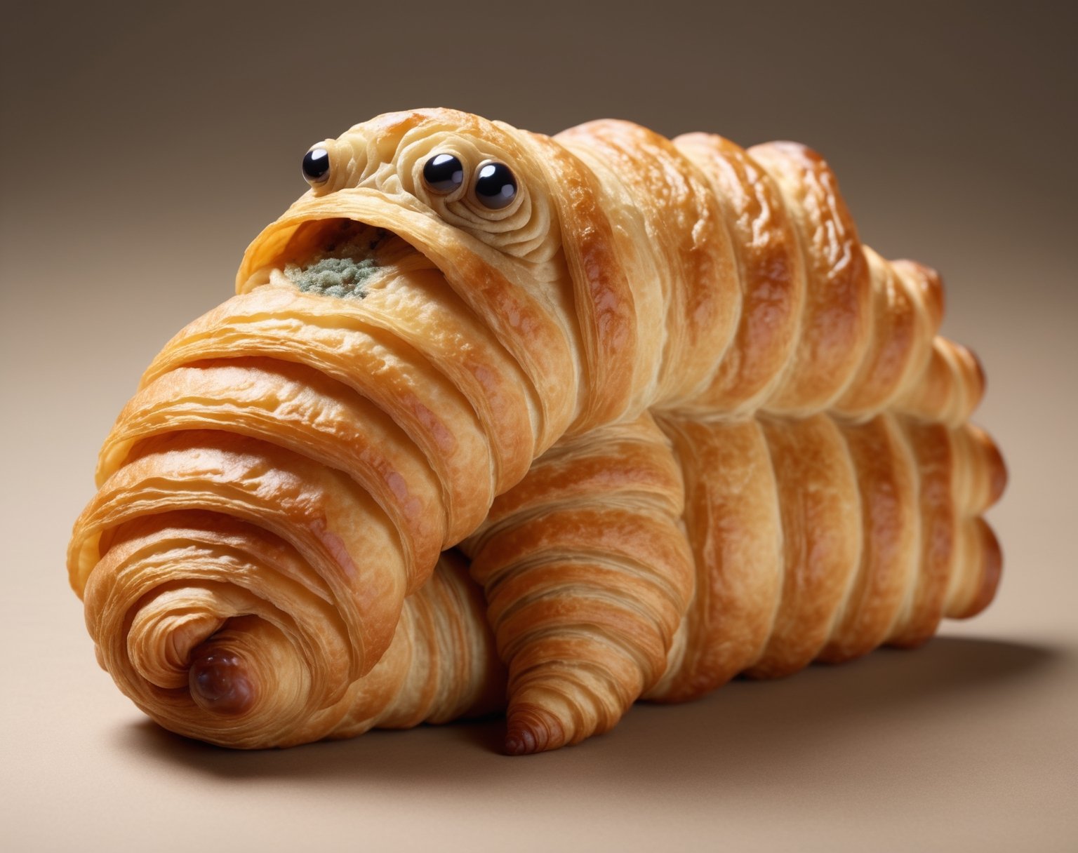 croissant in the form of a tardigrade