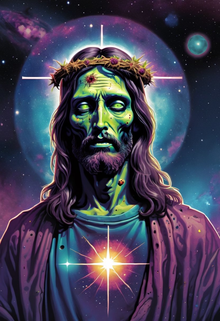 Cosmic Zombie Jesus by NobodyButMeow on Tensor.Art