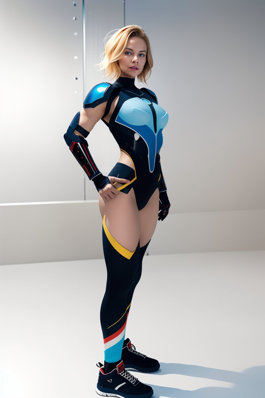 score_9, score_8_up, score_7_up, BREAK
realistic,render,blender \(medium\),
1girl, sgtcalhoun , blonde hair, short hair, blue eyes,
armor, bodysuit,
upper body, full body, looking at viewer, solo, simple background, white background   