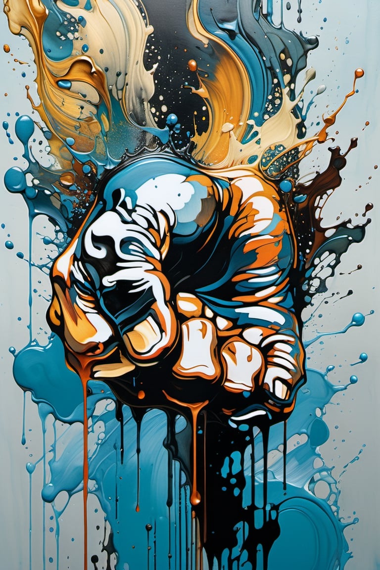  ((fist)),colorful ink flow, 64k resolution photorealistic masterpiece:by aaron horkey and jeremy mann:intricately detailed fluid gauche painting,by jean baptiste mongue, acrylic: watercolor art, professional photography, dynamic lighting, volumetric lighting maximalist photoillustration:by marton bobzert,8k resolution concept art intricately detailed, complex, elegant, majestic, ecstacy, fantastical, aspect ratio:16:9, (((no clothes)))