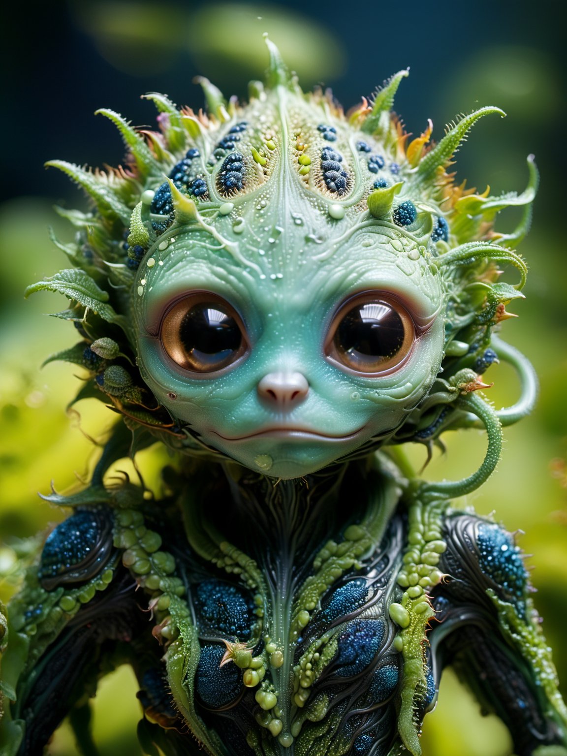 Cute creature from Space. terraforming. Alien Flora,  Miki Asai Macro photography,  close-up by Ledadu on Tensor.Art