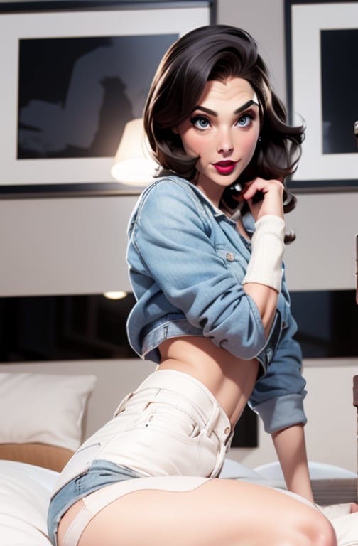  pin up style gal gadot 80's retro  clothes makeup girl