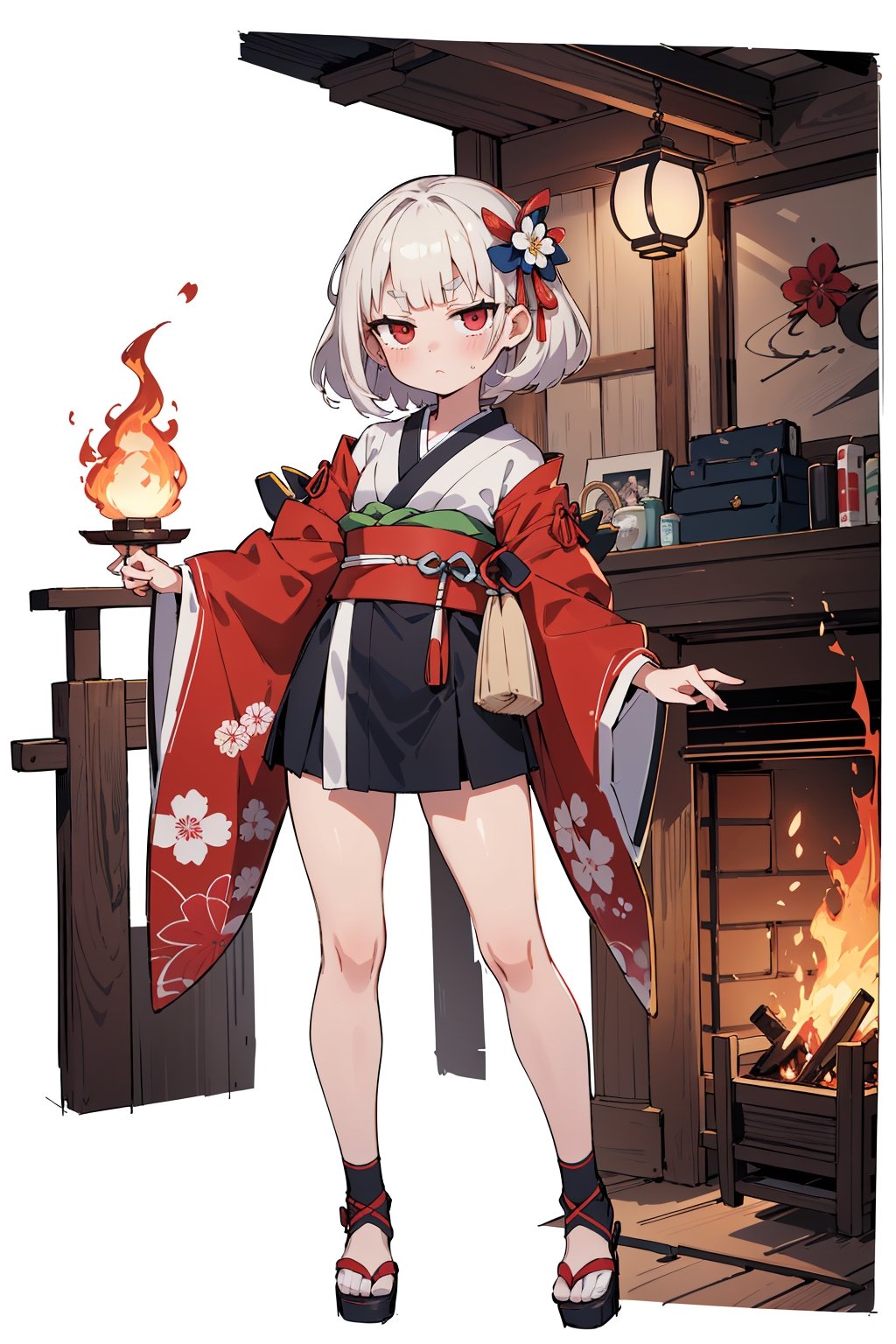 1girl,  solo,  white medium hair by gufutokuku on Tensor.Art
