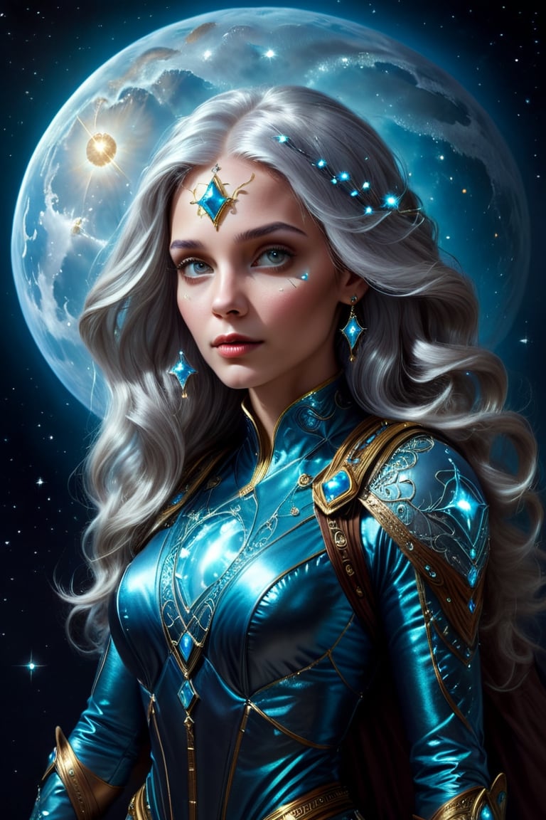Sci Fi,  silver hair,  extraterrestrial-born cosmonaut by aruffo3 on Tensor.Art