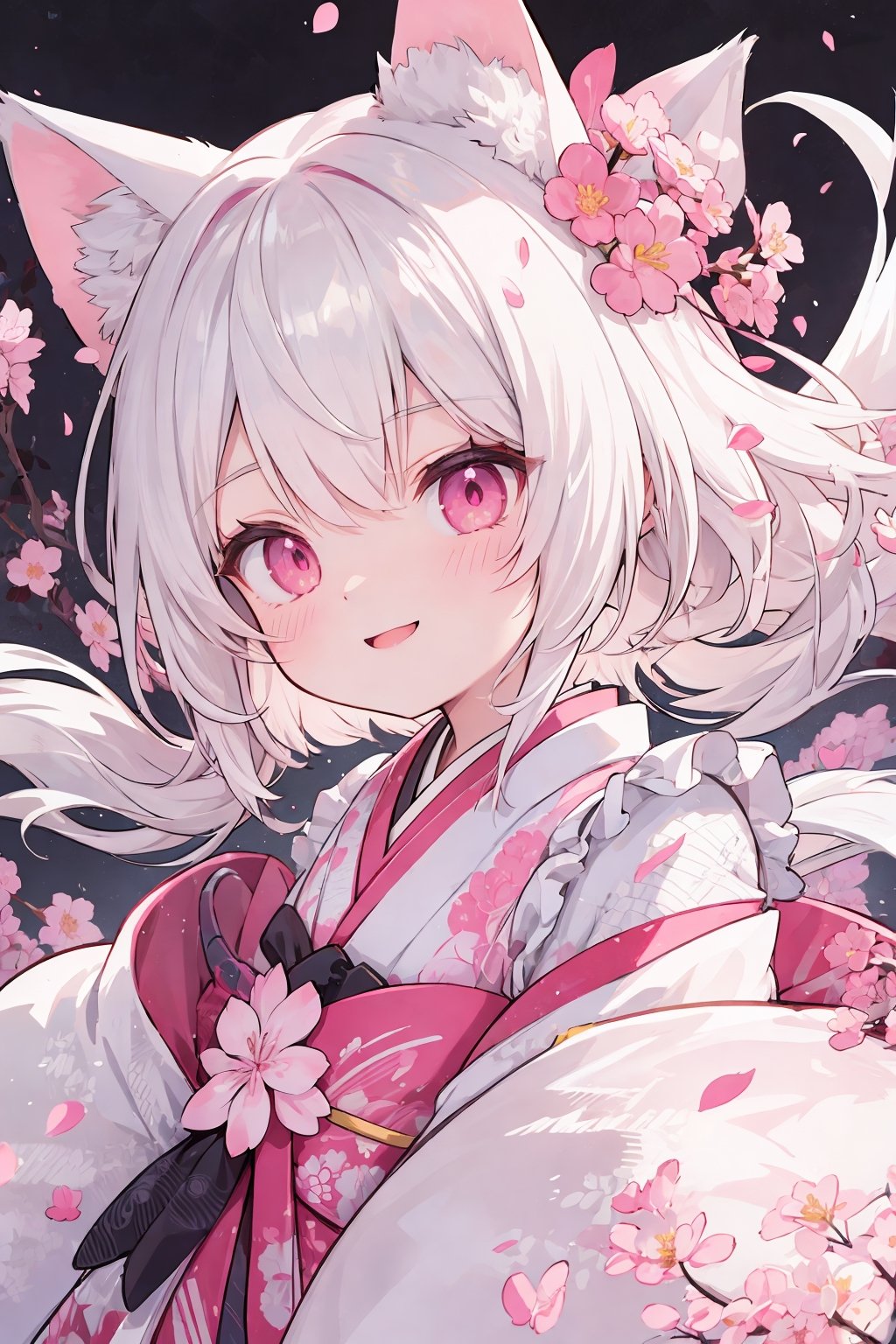 BREAK ,  solo BREAK kimono,  white hair by Mgr-Siro on Tensor.Art