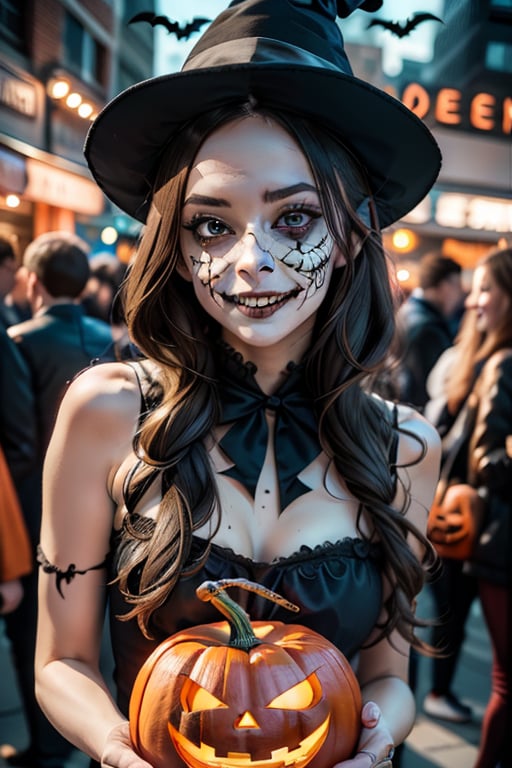 halloween_2024,halloween, happy, city, 1girl, face