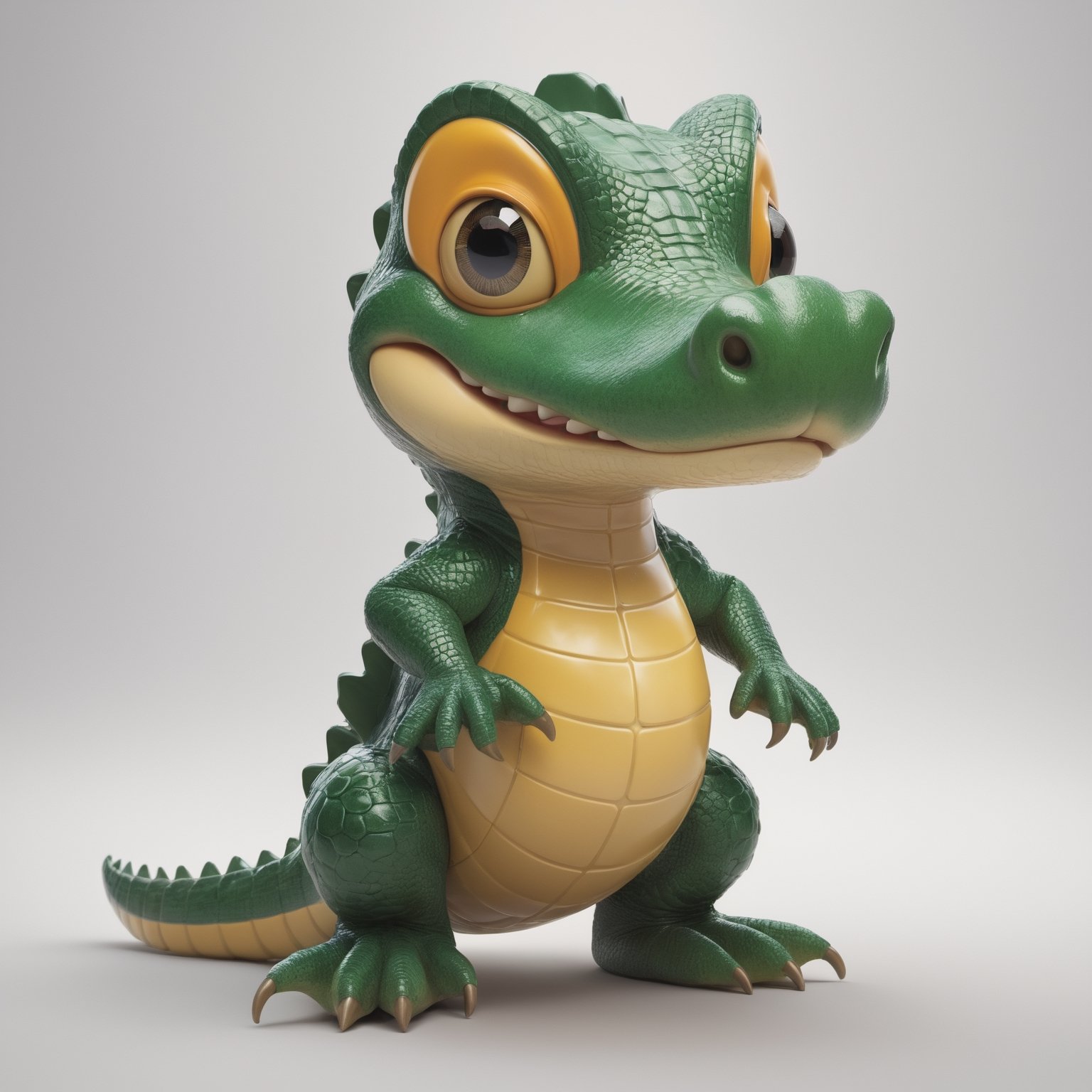 The logo's intended purpose is for Tensor.art and will be positioned against a ((white canvas)).
The primary focal point of the logo should be an happy Yacare caiman character designed in a style reminiscent of Pixar cartoons. The Yacare caiman should be characterized by large, round, and charming eyes, imparting a friendly and lovable appearance.
While the Yacare caiman should maintain a cartoonish aesthetic, it should also incorporate intricate details to enhance its visual appeal and professionalism.
The logo should be created in a 3D watercolor illustration style, aiming to evoke an artistic and playful ambiance.
The chosen color palette should be lively and welcoming, generating a sense of warmth and friendliness.
The logo should possess a clean and uncluttered white background to ensure optimal visibility and convey professionalism.
The overall scene should be well-lit, allowing the Yacare caiman, canvas, and computer screen to prominently stand out.
The logo should communicate a blend of creativity and accessibility, aligning with Tensor.art's mission of making art easily approachable and enjoyable.
It should possess a polished, easily recognizable appearance, serving as a hallmark of professionalism.
The Yacare caiman character should radiate charm and playfulness, leaving a lasting impression on viewers.
The ultimate objective of this is to establish a visual identity for Tensor.art that is simultaneously professional and inviting, emphasizing the platform's dedication to the intersection of art and technology in a playful and approachable manner. Should be distinctive, well-illuminated, and effectively convey the essence of the platform.,Xxmix_Catecat