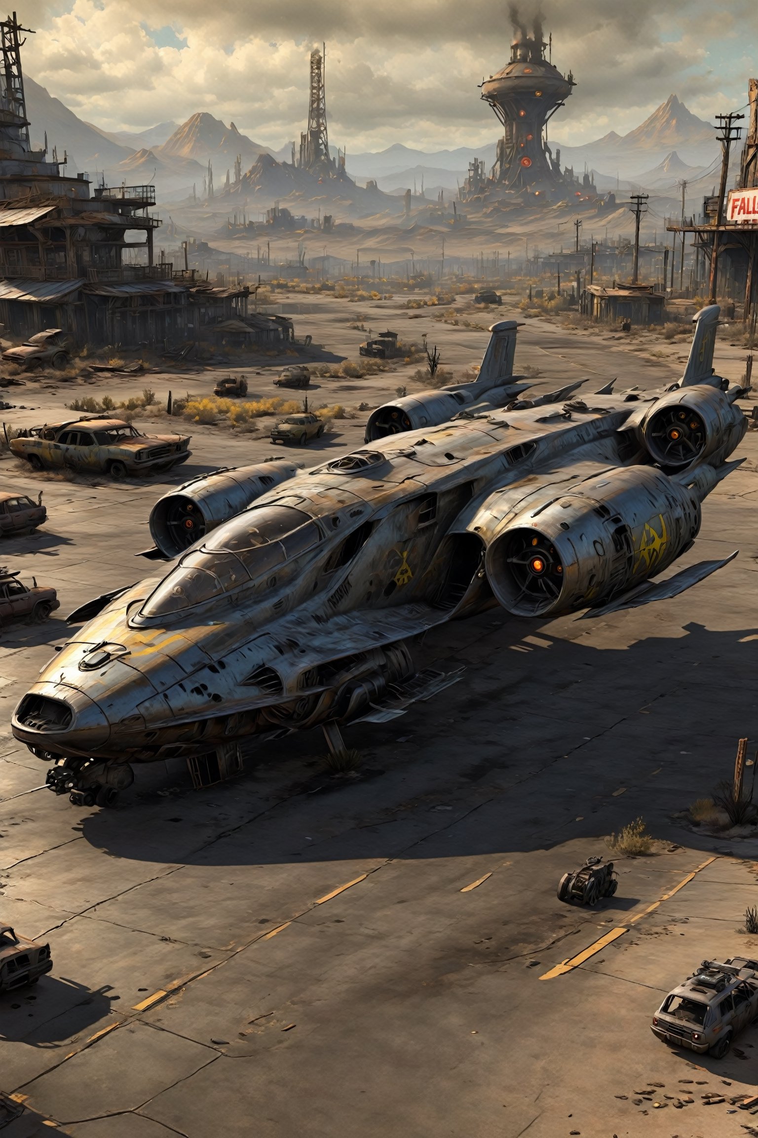 "Design a highly detailed concept art of a VTOL-capable jet with stealth technology,  set within the iconic visual style o...