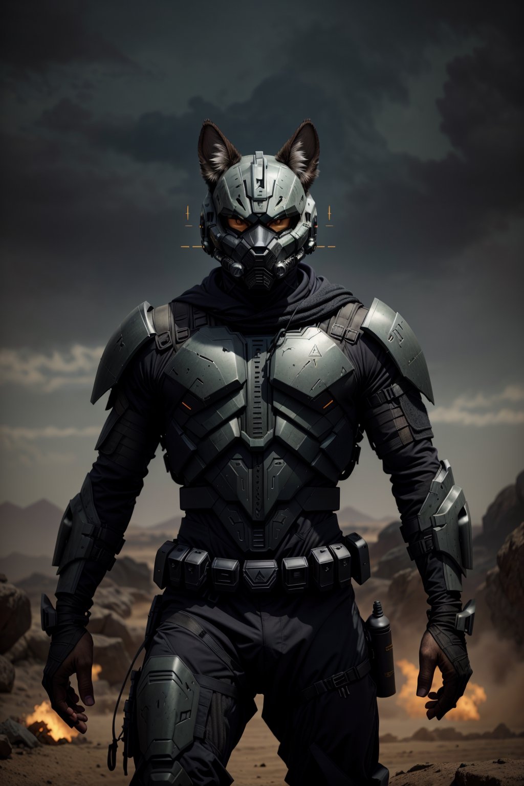 Title: "Armored Shadow Stalker: Genetically Modified Egyptian Cat Companion" Description: In the harsh and unforgiving wor...