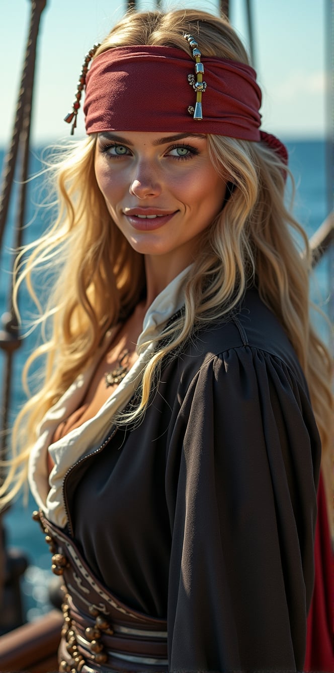 A stunningly beautiful Russian supermodel,  with long flowing blonde hair,  piercing blue eyes by BSilvia on Tensor.Art