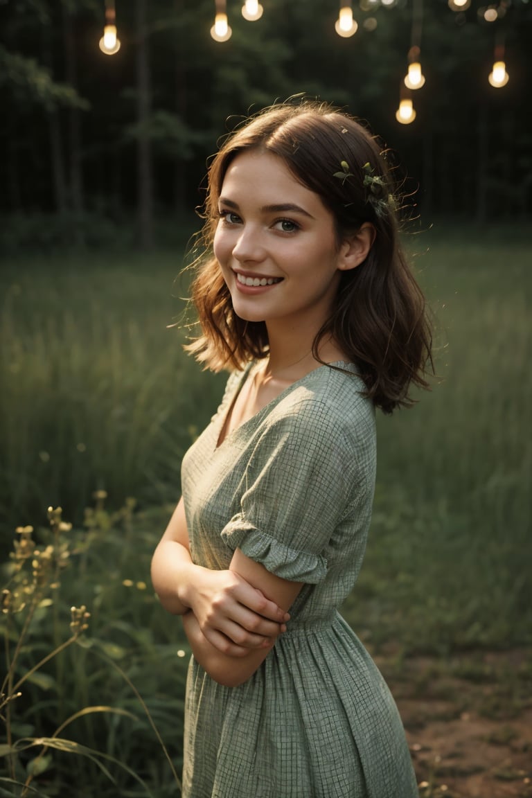 A Hasselblad's distinctive square frame captures the essence of this beautiful young woman from the 1960s. Standing in a l...