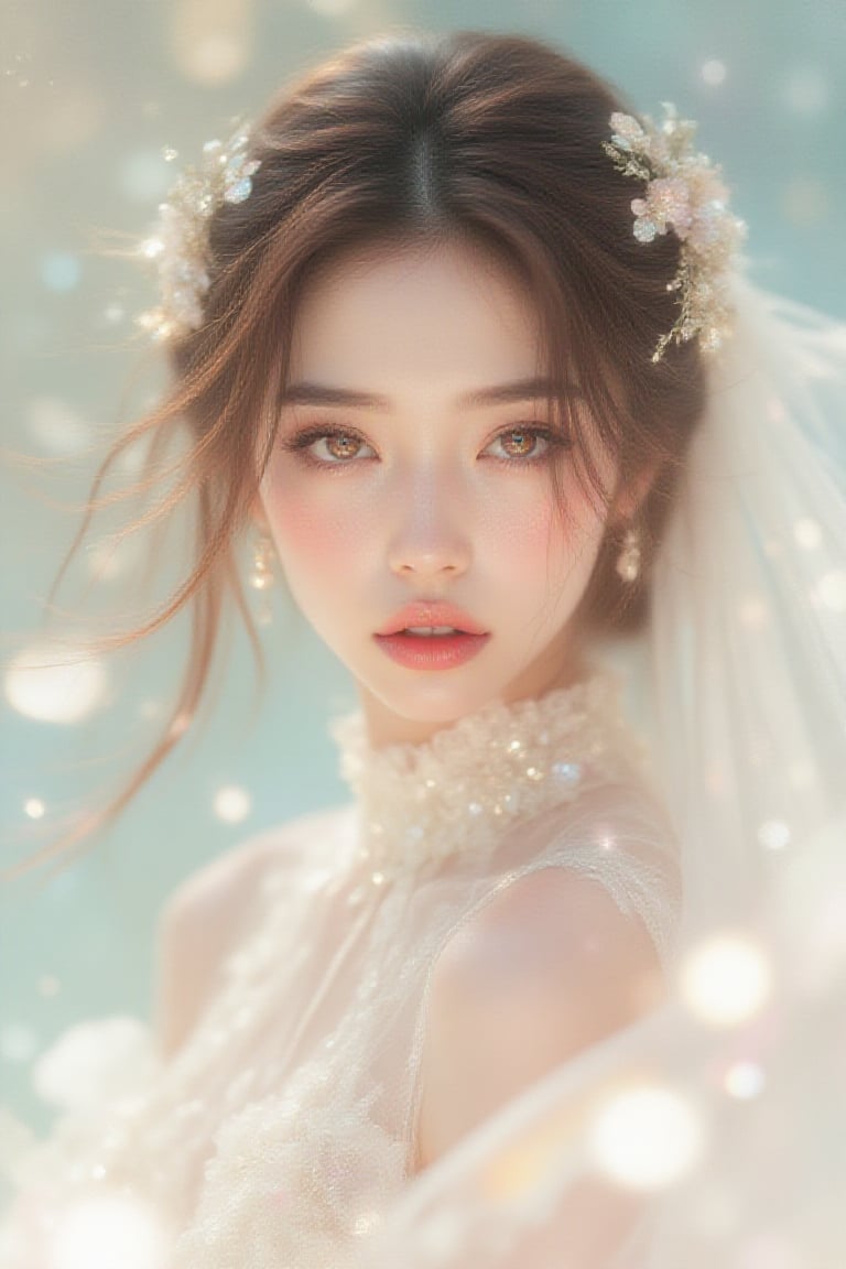 A noble and beautiful woman. White skin,  gloss rouge,  beautiful large sparkling eyes by yofukashi on Tensor.Art