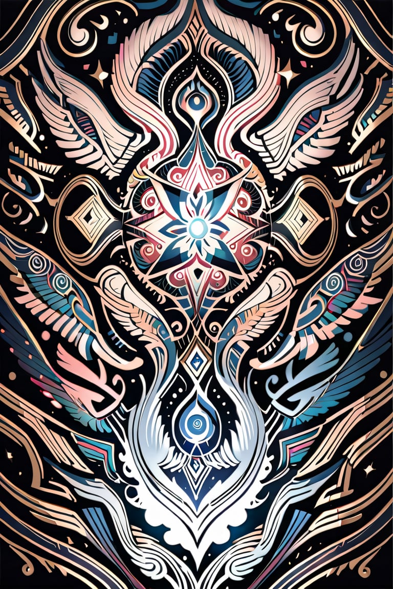  visionary art ,pen art, symmetrical,