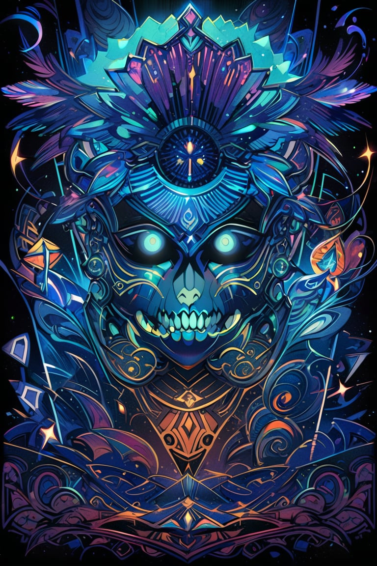 visionary art style , tarot card back art