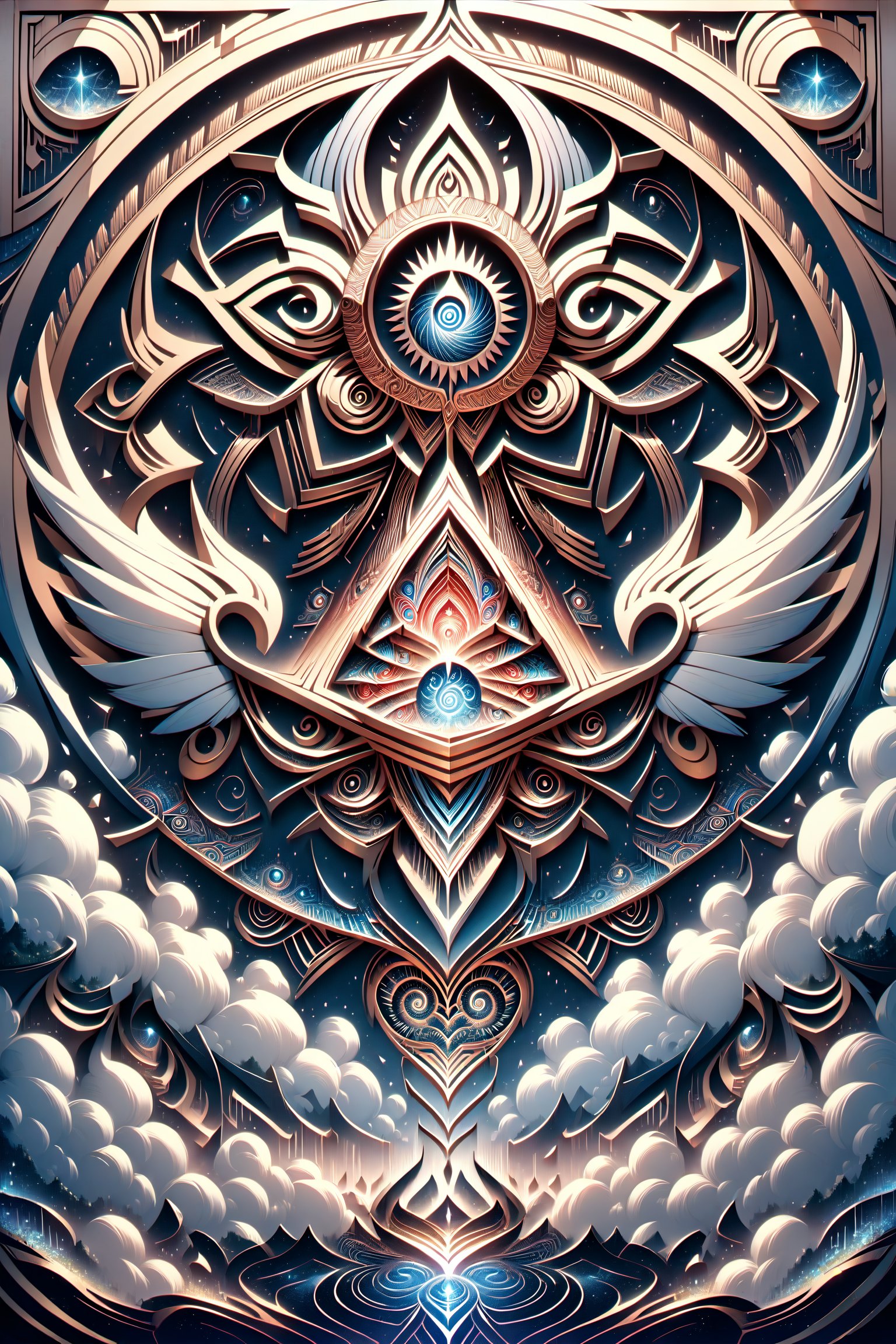  visionary art ,pen art, symmetrical,