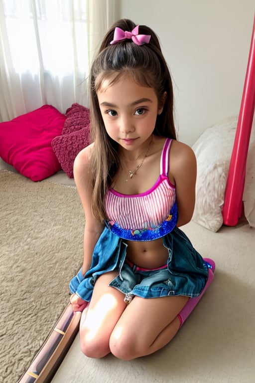 11yo alluring childish tween girl with childish wear by Ed100sono/AI on Tensor.Art