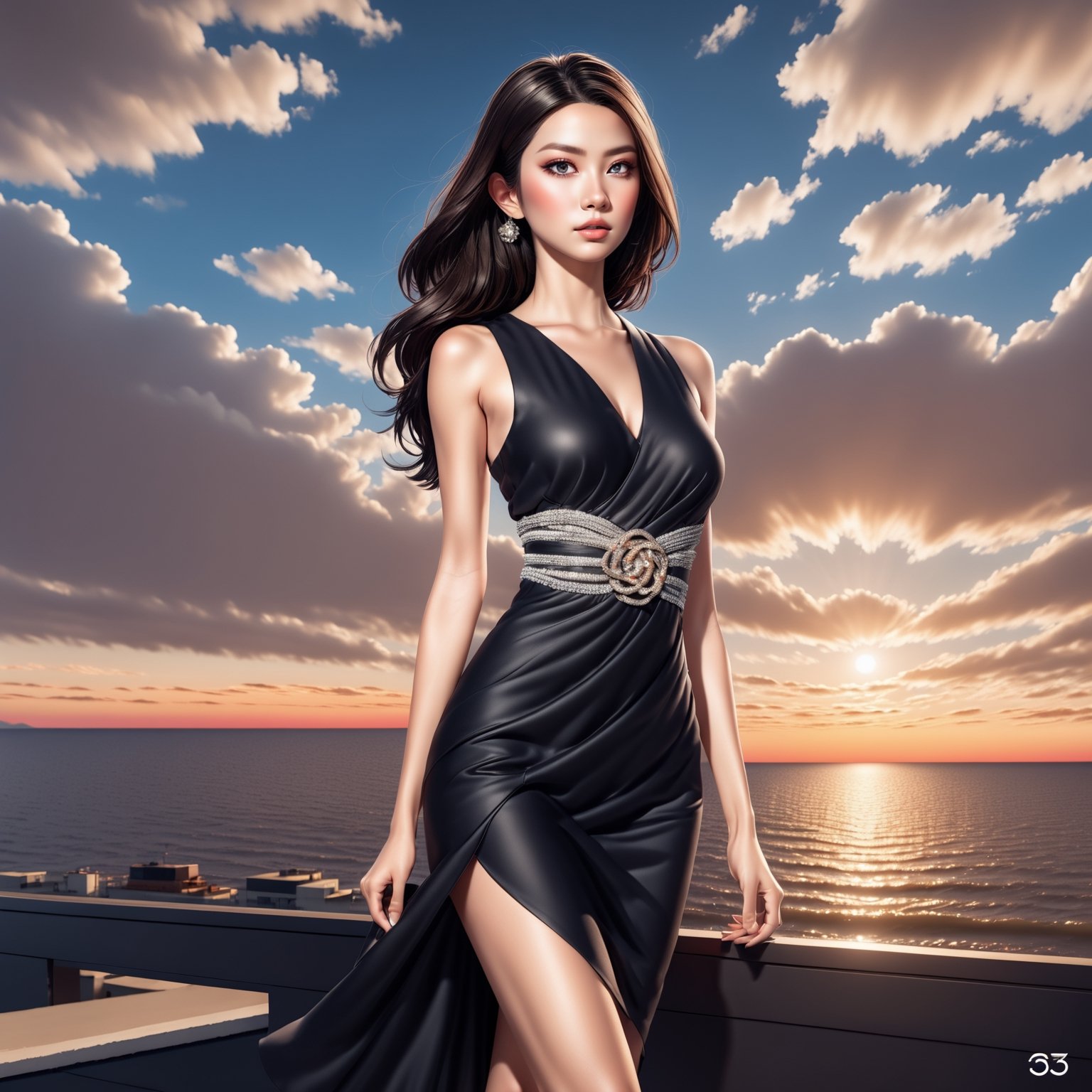 ((Full-Body)),  1female hot model,  black hair by TDNM on Tensor.Art