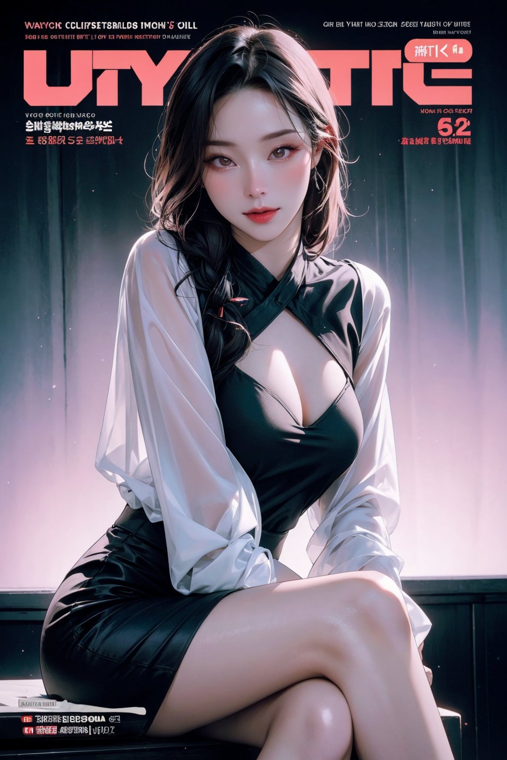 1girl, looking at viewer, kpop idol, styled outfit, on stage, professional lighting, different hairstyle, coloful, magazine cover, best quality, masterpiece, wyntracy,huondey,haohaoulz