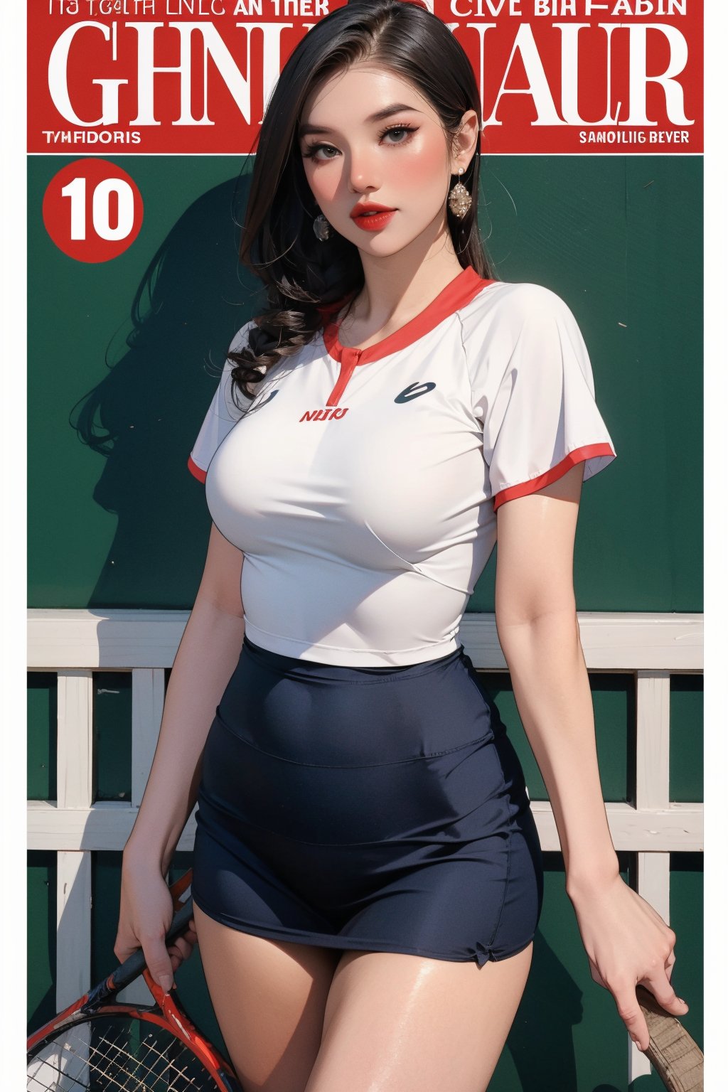 1girl,  tennis girl outfit,  standing by LazyAI.creator on Tensor.Art