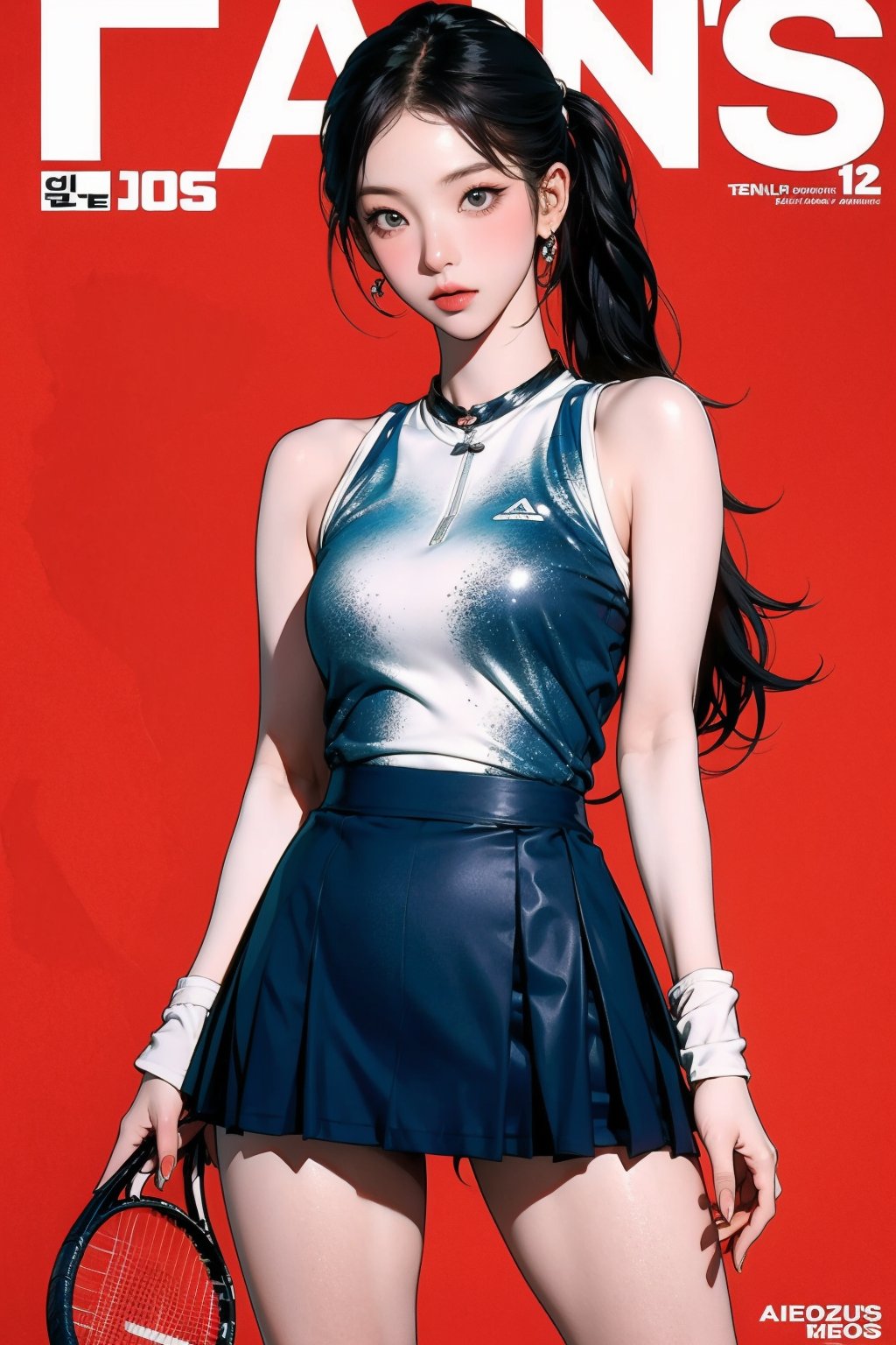 1girl,  ((tennis girl outfit,  )) thigh up by LazyAI.creator on Tensor.Art
