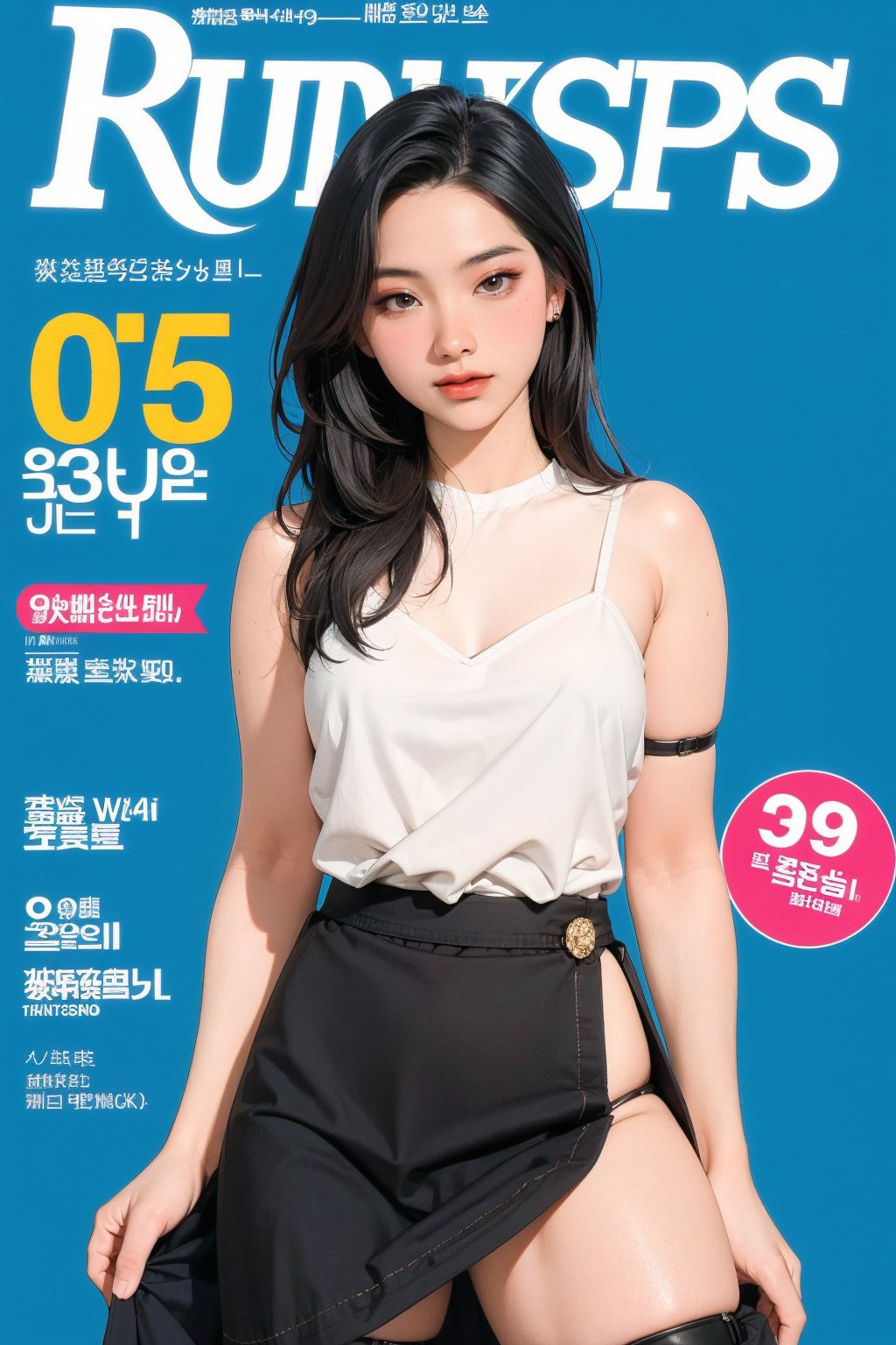 ((kpop idol girl, thigh strap, styled top, skirt,)) 1girl, kneel up, hairstyle, standing, looking at viewer, ultra detailed, profesional lighting, blue background, magazine cover

johyun, wyntracy, hine, hakil, htt, chimai, sim, yuong01, sana, QA, aespakarina, huondey,kn,jisoo, 