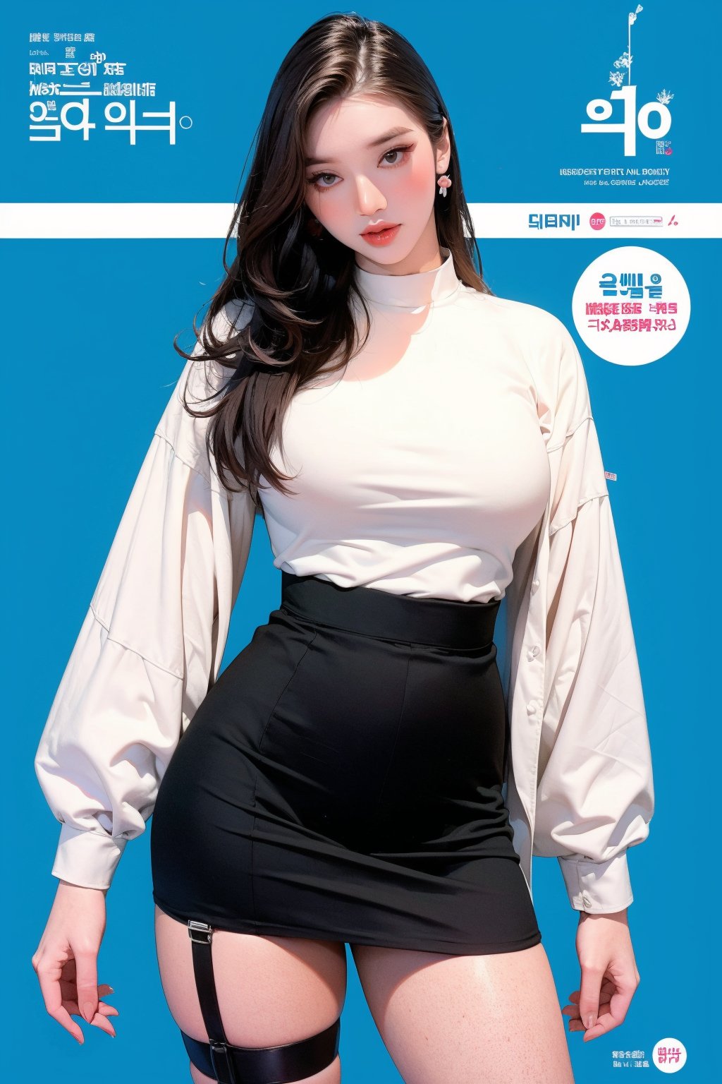 ((kpop idol girl, thigh strap, styled top, skirt,)) 1girl, kneel up, hairstyle, standing, looking at viewer, ultra detailed, profesional lighting, blue background, magazine cover

johyun, wyntracy, hine, hakil, htt, chimai, sim, yuong01, sana, QA, aespakarina, huondey,kn,jisoo, 