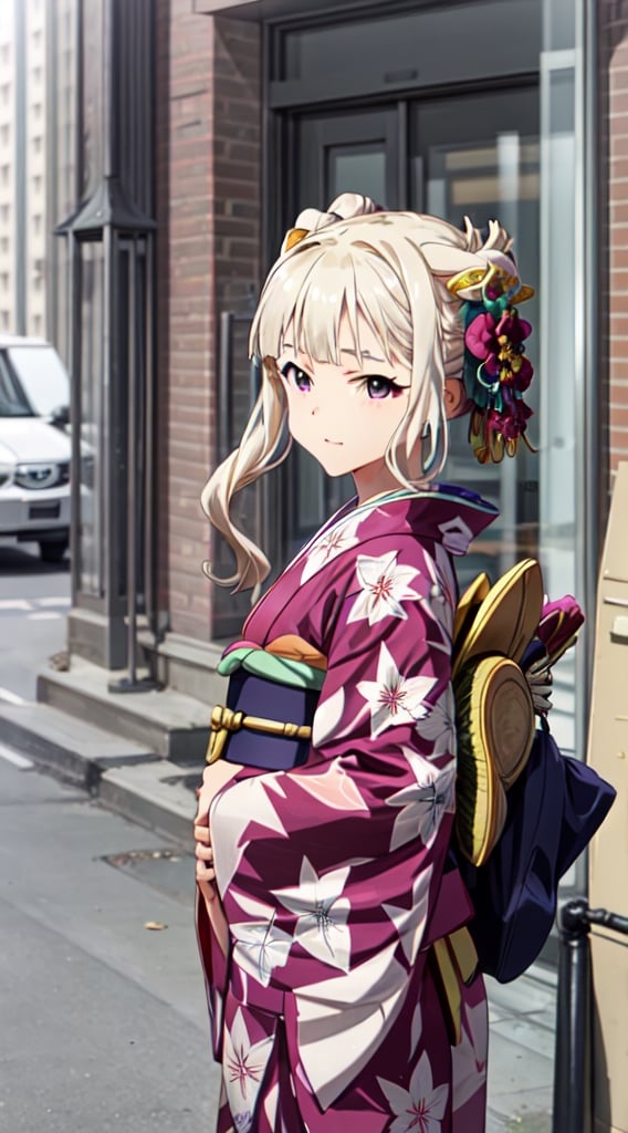 1girls, kimono, sexyn blonde hair