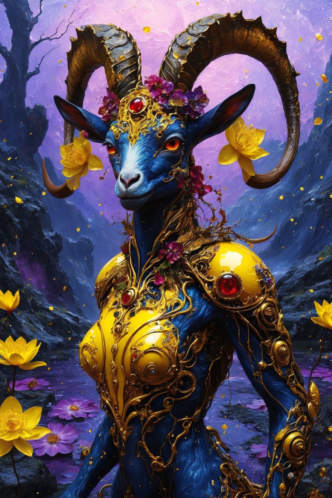 32k hires best quality professional photograph,  Dark sci-fi coloured flowery swamp,  alien planet by Shopon_skp on Tensor...