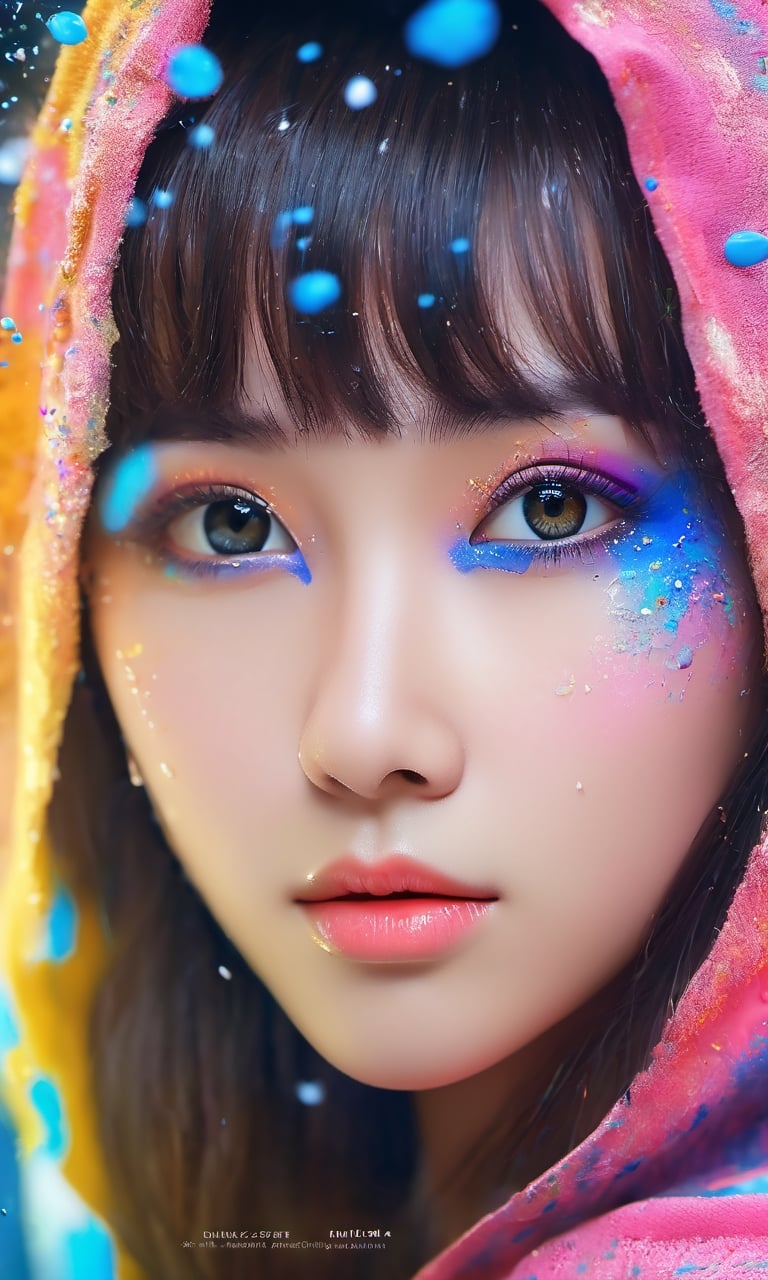 masterpiece, best quality, (extremely detailed CG unity 8k wallpaper, masterpiece, best quality, ultra-detailed, best shadow), (detailed background), (beautiful detailed face, beautiful detailed eyes), High contrast, (best illumination, an extremely delicate and beautiful),1girl,((colourful paint splashes on transparent background, dulux,)), ((caustic)), dynamic angle,beautiful detailed glow,full body,beautymix,Renaissance Sci-Fi Fantasy,Sci-fi ,casting spell,IncrsXLRanni